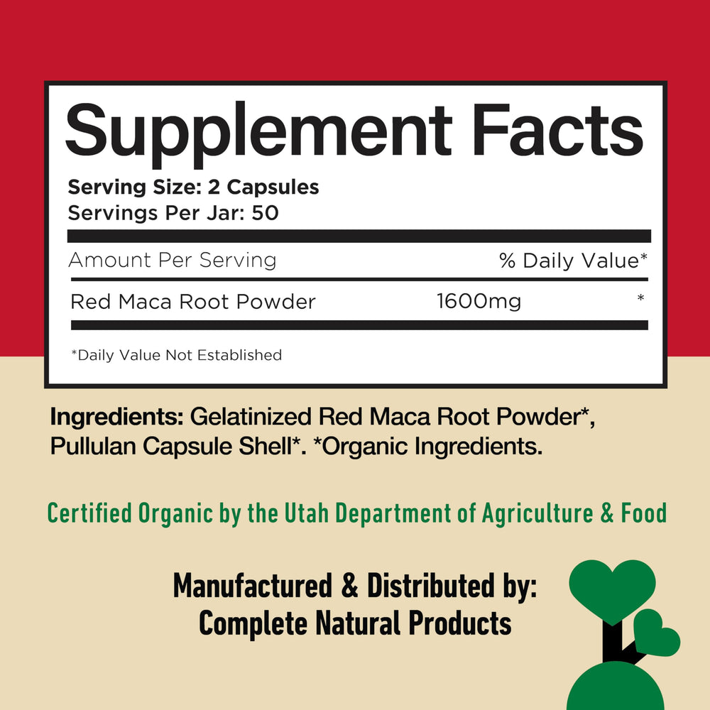 Complete Natural Products red maca root close-up suggesting nutrient-rich plant source