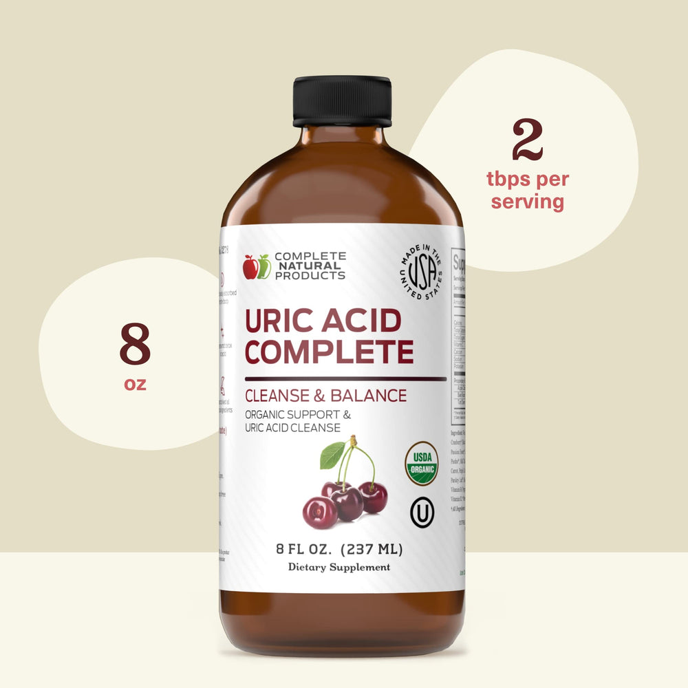 Apple cider vinegar ingredient visual inside Complete Natural Products Uric Acid Complete