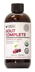 Complete Natural Products Uric Acid Complete bottle front with clear daily dosage for use