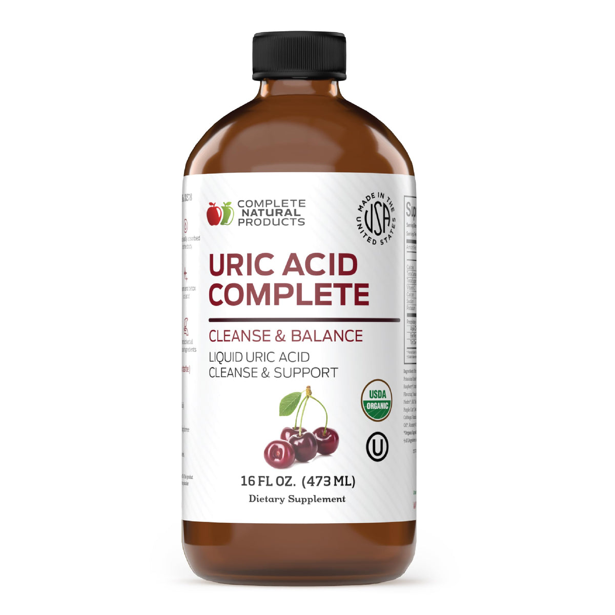 Complete Natural Products Uric Acid Complete bottle with liquid formula for daily cleansing support