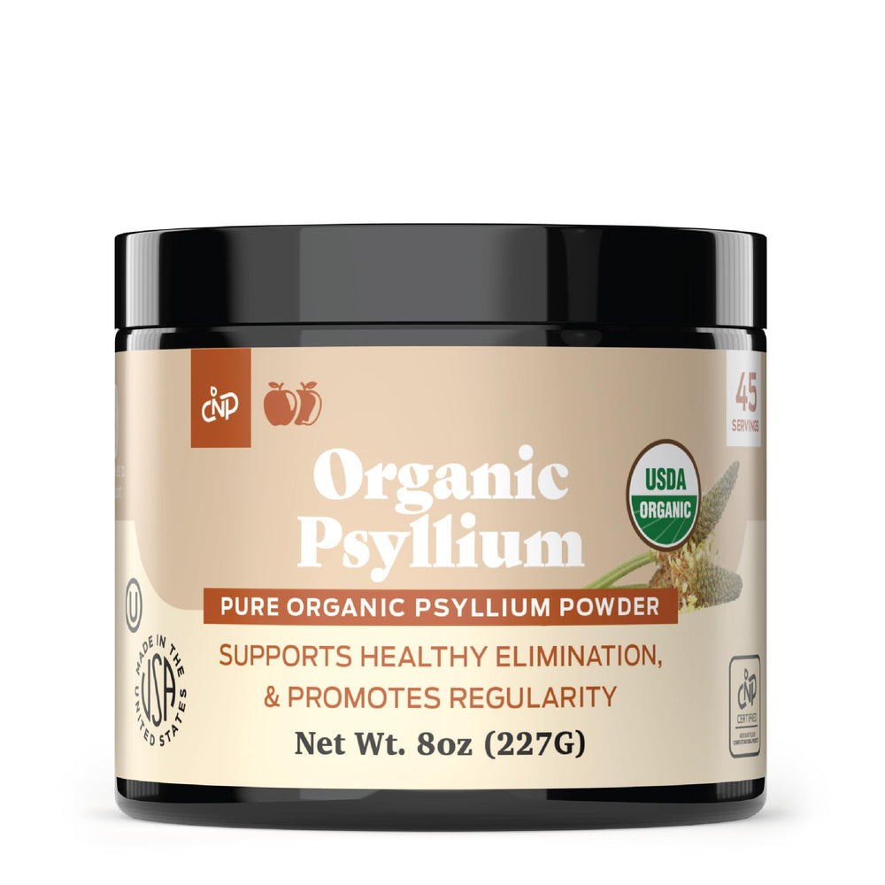 Complete Natural Psyllium Husk Powder bottle front view demonstrates daily fiber support.