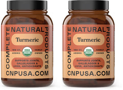 Complete Natural Products Organic Turmeric Capsules bottle front for daily wellness.