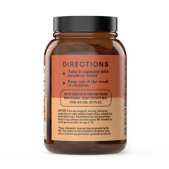 Complete Natural Products Organic Turmeric Capsules capsules close-up shows 600mg strength.