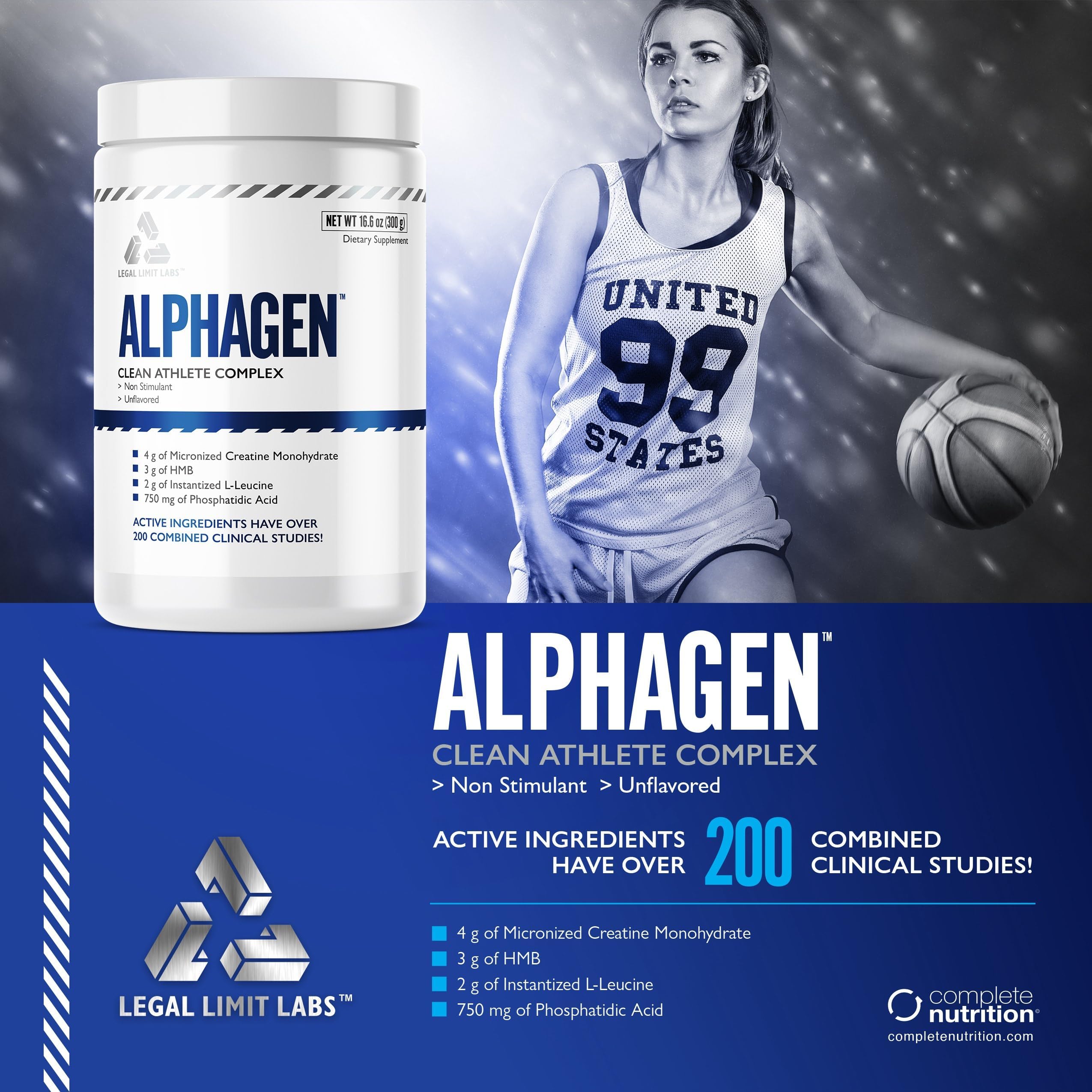 Complete Nutrition Alpha Gain in-use during training session with focused athlete.