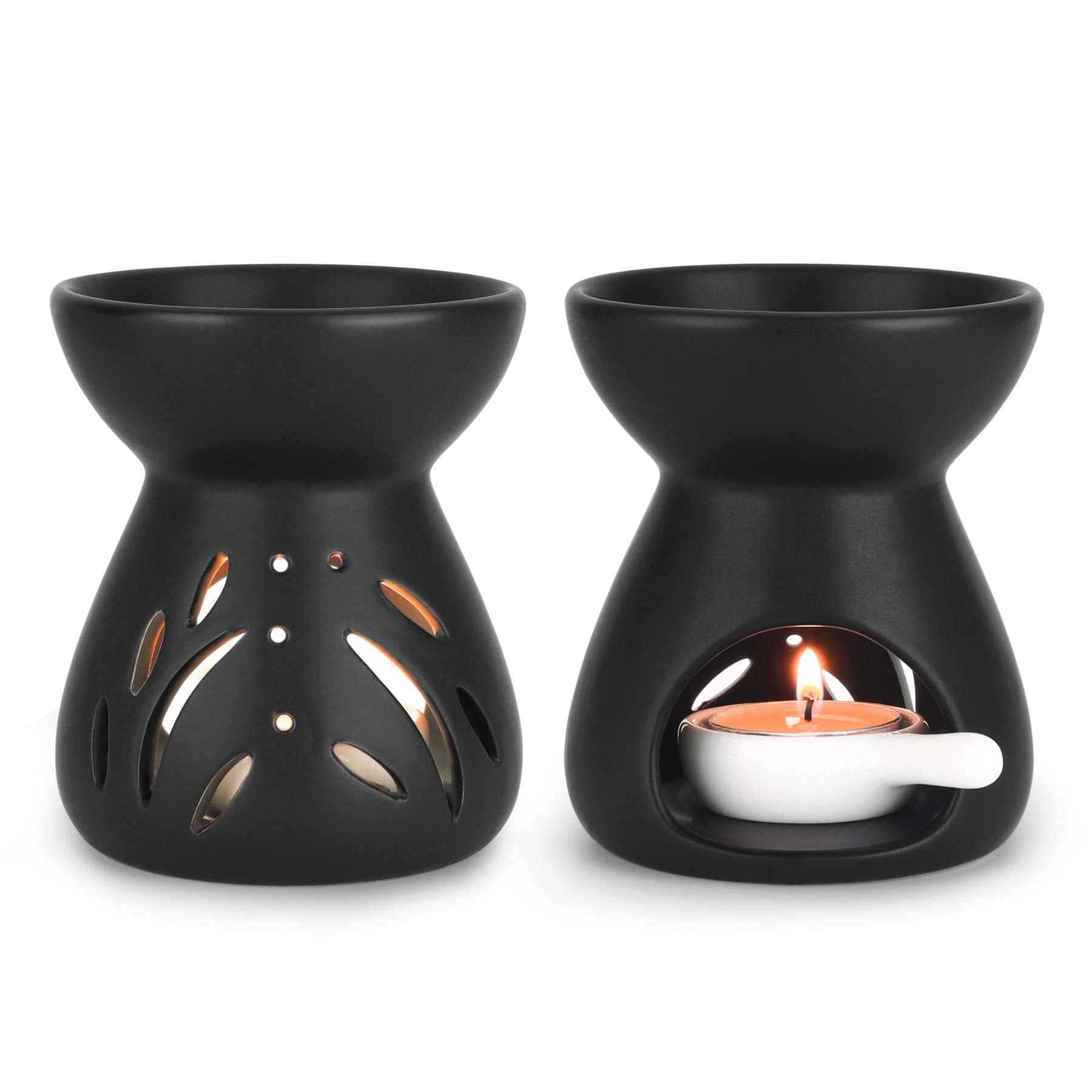 ComSaf essential oil burner with ceramic patterns creates a warm ambiance