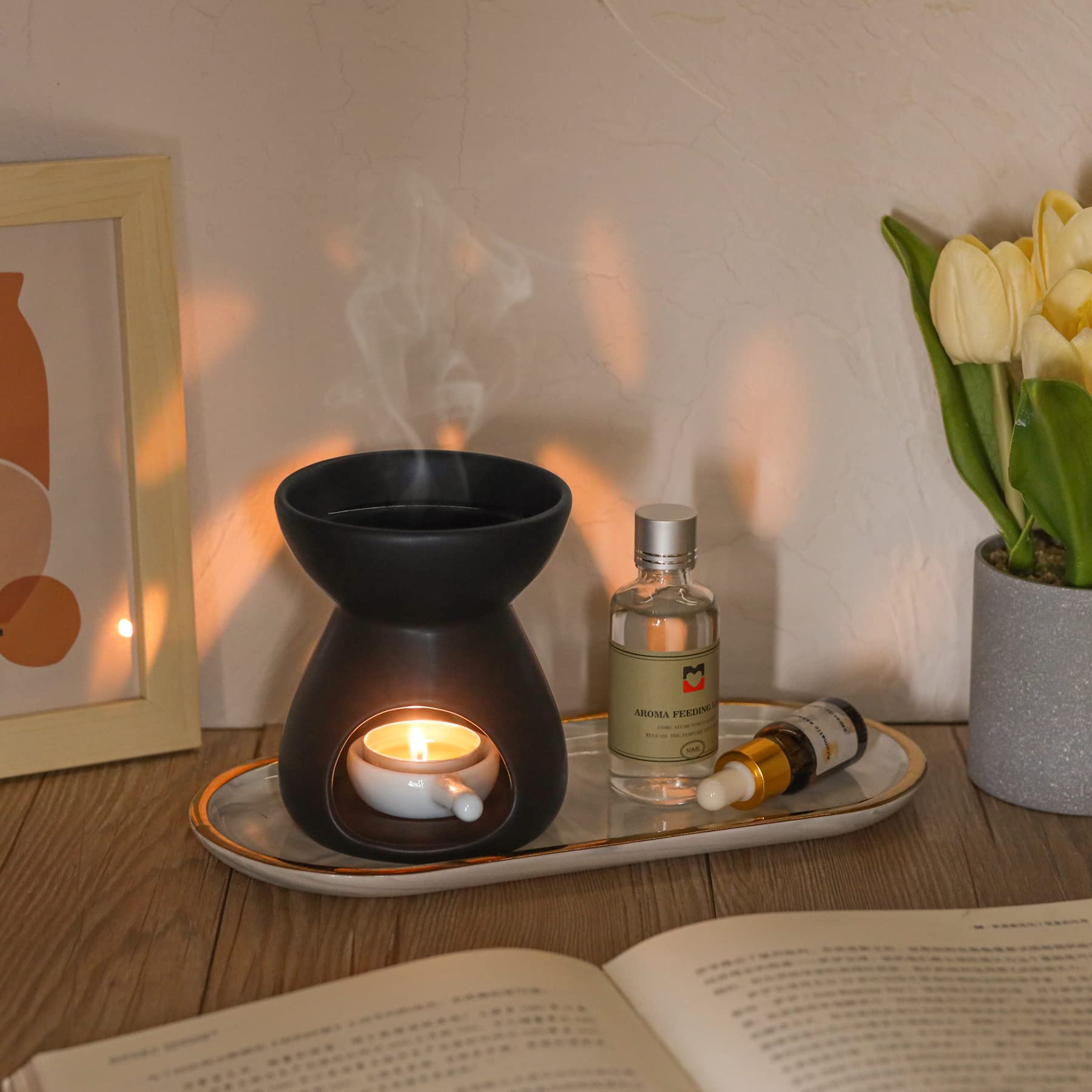 ComSaf burner in glossy mineral glaze adds durable, stylish appeal