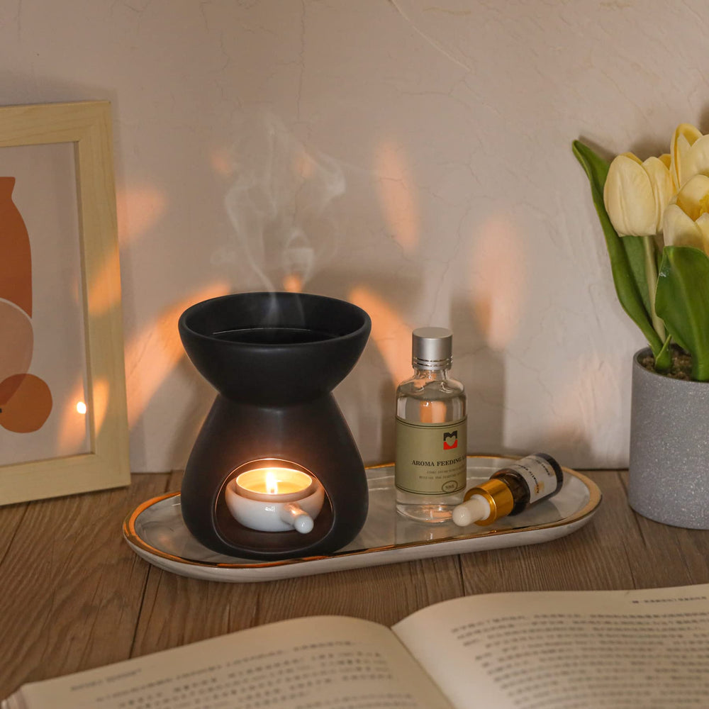 ComSaf burner in glossy mineral glaze adds durable, stylish appeal