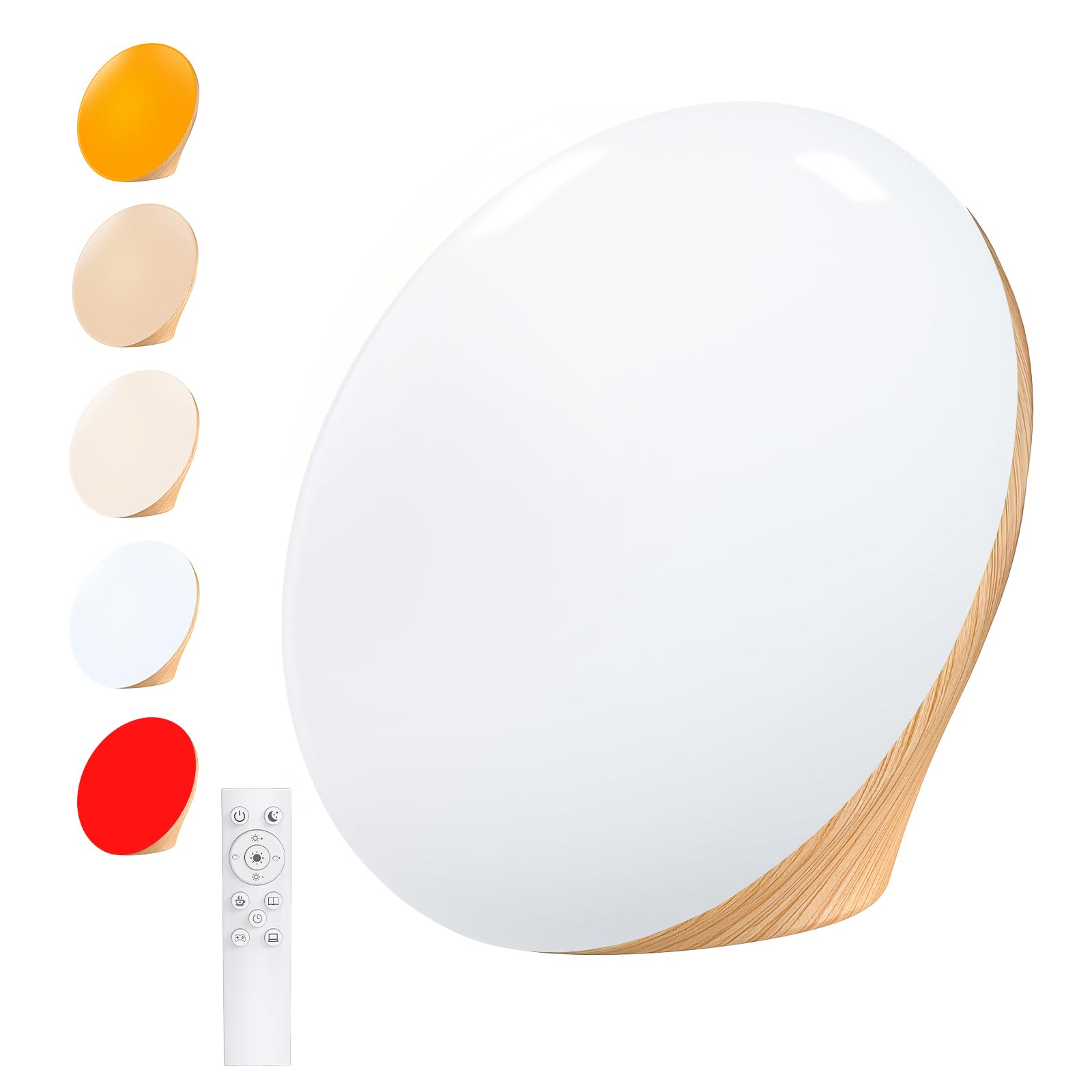COMSYNC Light Therapy Lamp front view shows 10000 lux brightness for daytime mood support at office or home