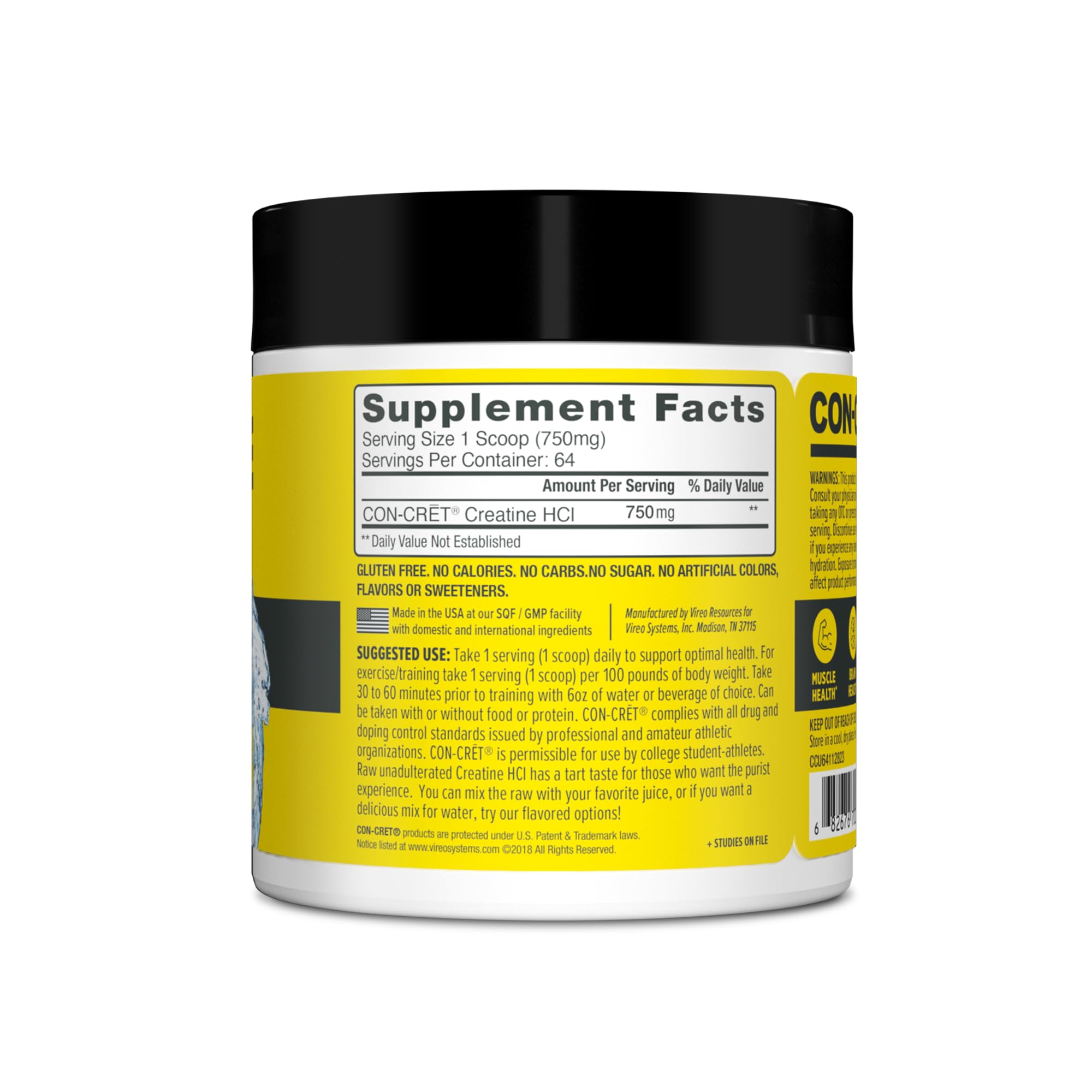 CON-CRET Creatine HCl ready for workouts and training