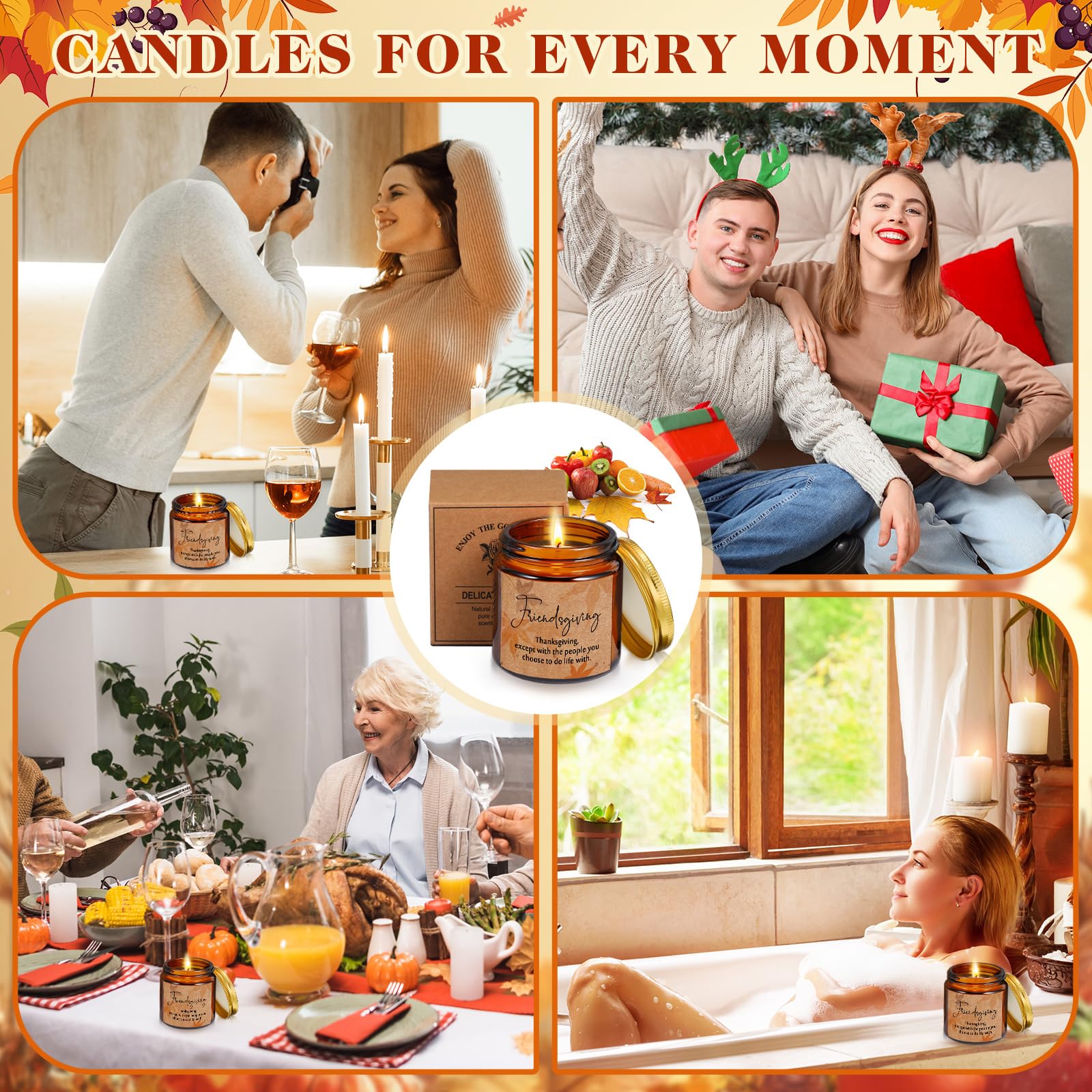 Conelist Friendsgiving gift-ready candle set for gifting and gatherings.