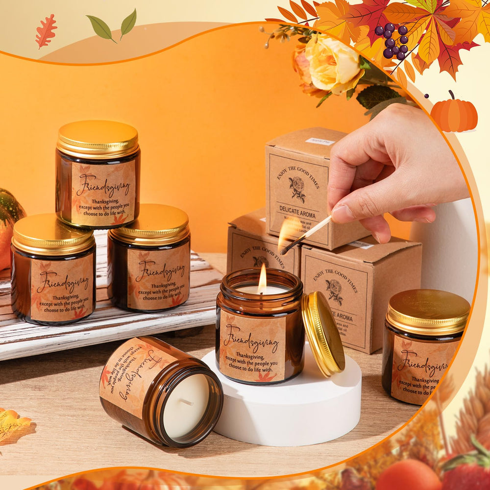 Conelist labeled autumn candle gift set with inspirational messages.