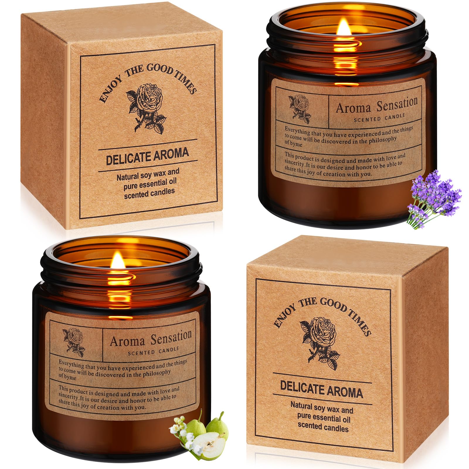 Conelist lavender candle close-up: calming aroma for relaxation.
