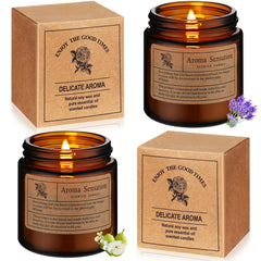 Conelist lavender candle close-up: calming aroma for relaxation.