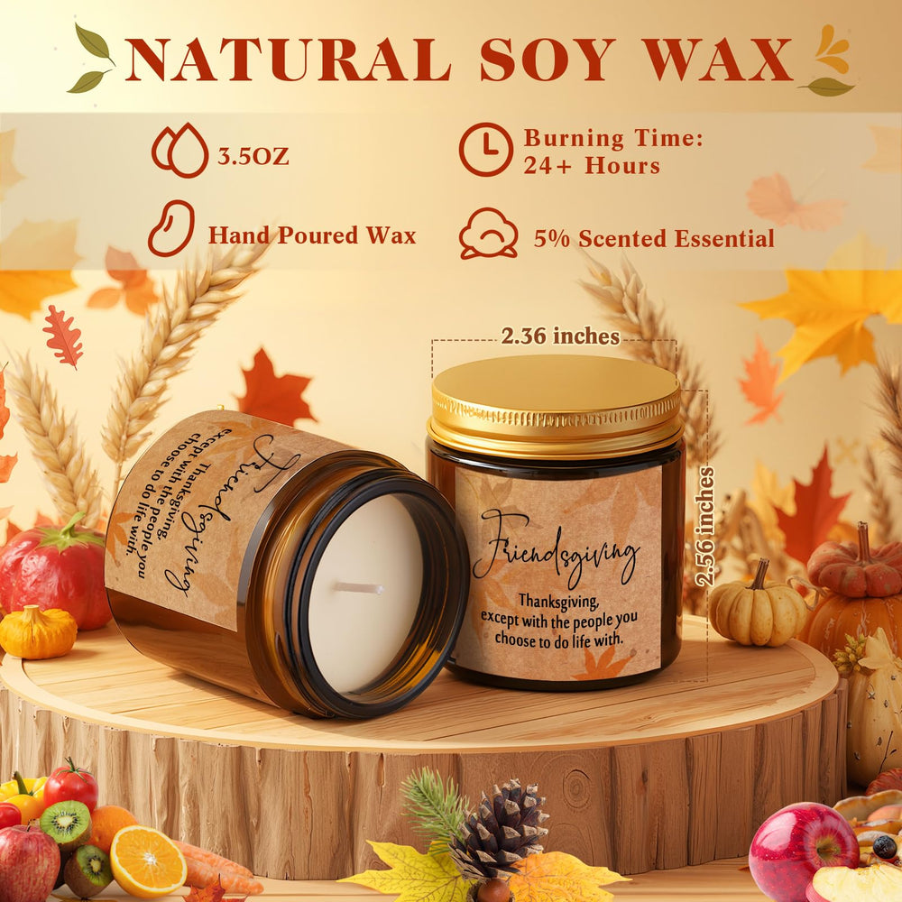 Conelist pumpkin spice candle in amber jar for warm seasonal mood.