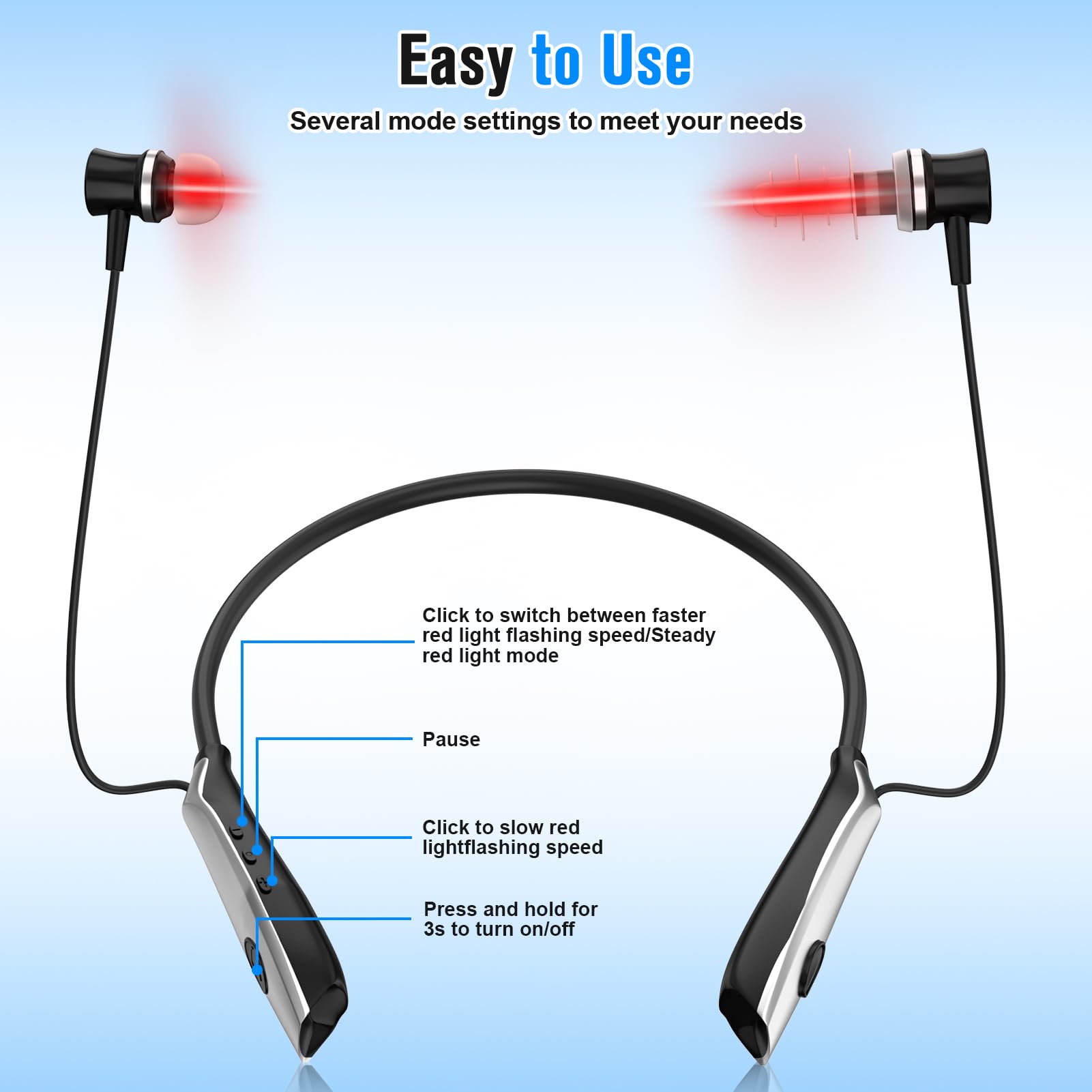 CONNOVA neck-worn design enables hands-free red light sessions.