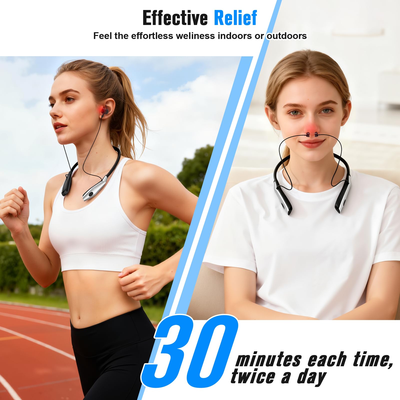 CONNOVA reusable nasal cover for easy, hygienic nasal light therapy.