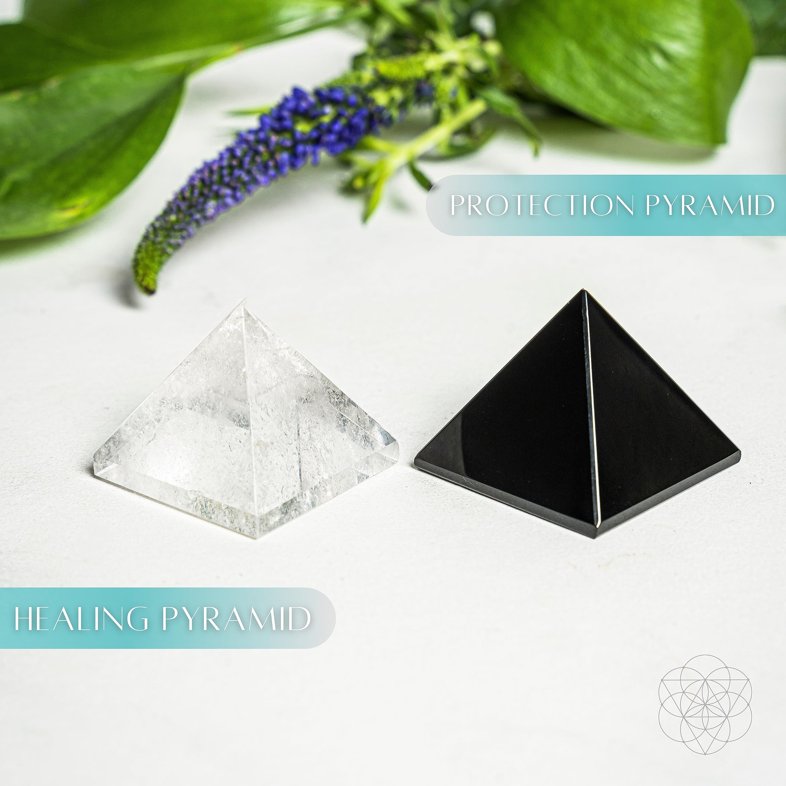 Conscious Items Clear Quartz Pyramid energy-alignment setup promotes focused intention and renewed vitality.
