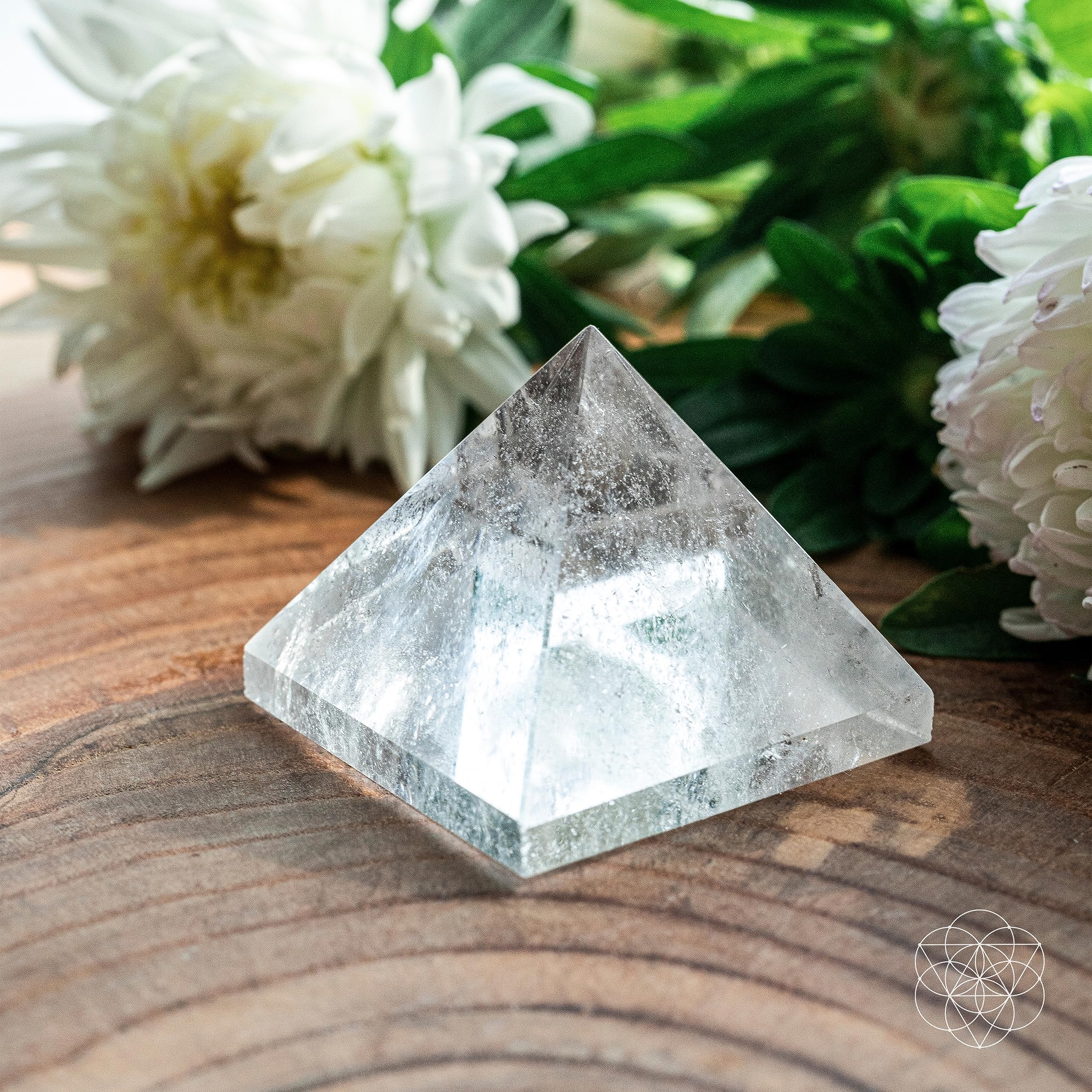 Conscious Items Clear Quartz Pyramid gift-ready with a luminous energy to inspire thoughtful gifting.