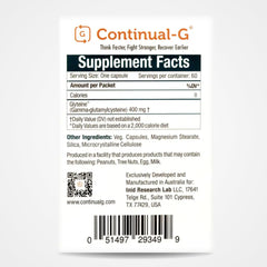 CONTINUAL - G bottle front label showcases liver detox and immune support.