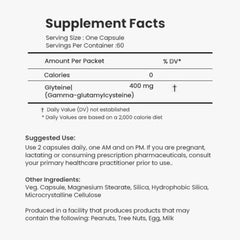 CONTINUAL - G capsules close-up highlight 400 mg formula for antioxidant support.