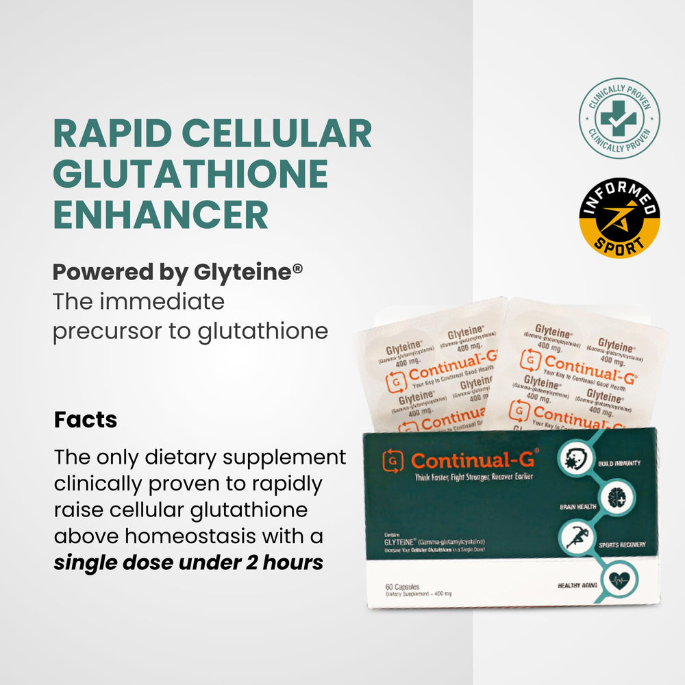 CONTINUAL - G daily-use pack illustrates convenient wellness routine.