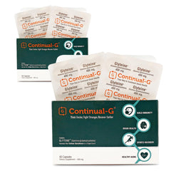 CONTINUAL - G glutathione capsules on bottle support cellular health and detox.