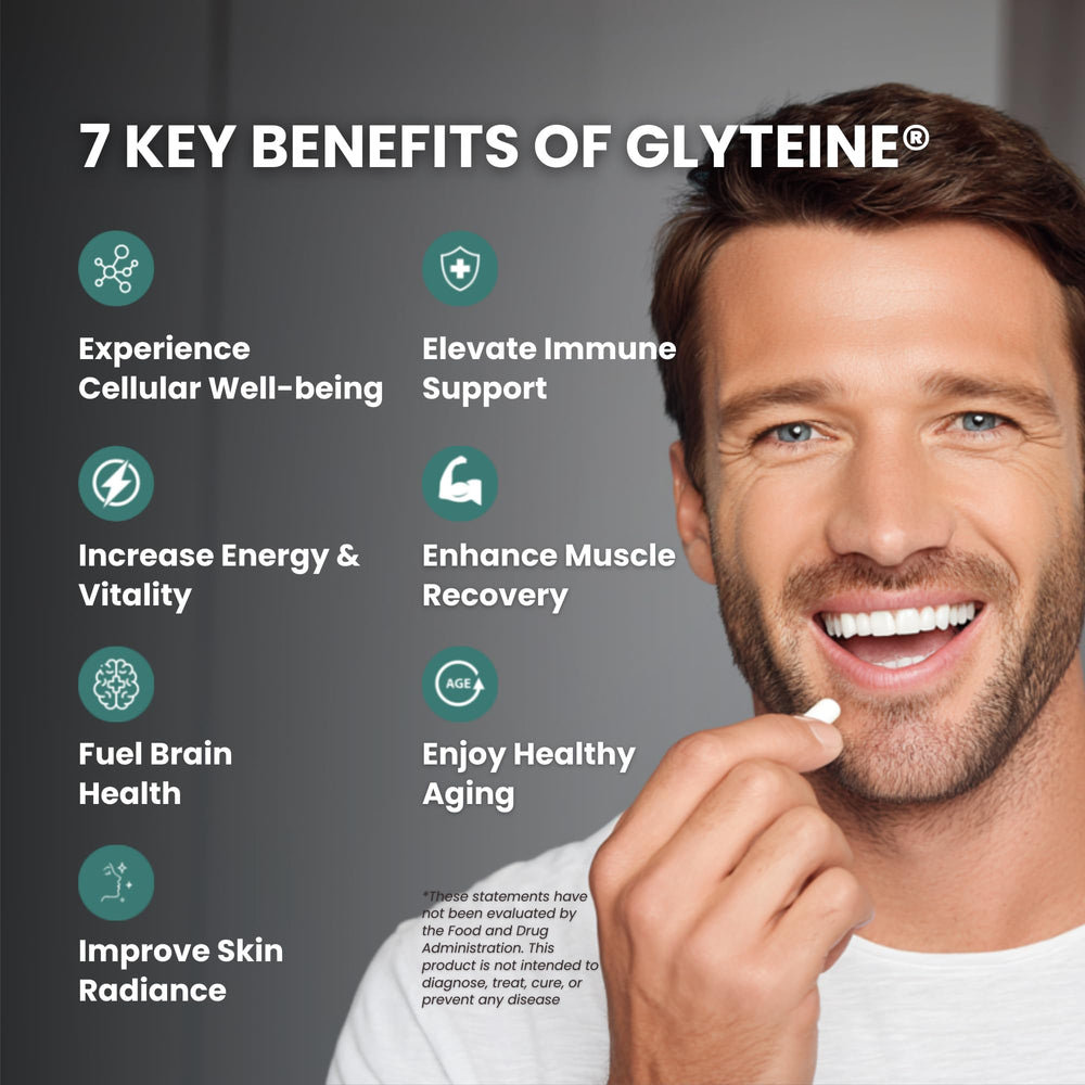 CONTINUAL - G glutathione precursor detail emphasizes antioxidant potential.