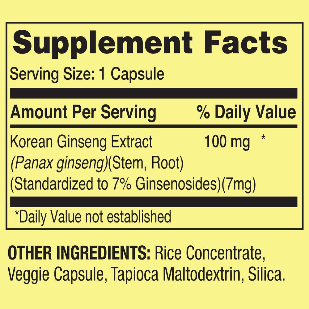 Convergence Korean Panax Ginseng bottle on desk supports focus