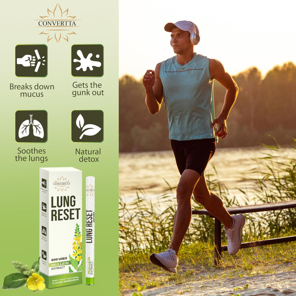 Convertta Lung Detox Diffuser Pen mullein leaf blend close-up