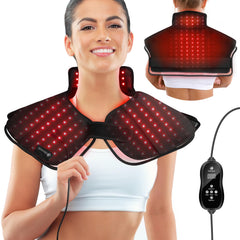 CooCoCo red light therapy pad around neck for targeted warmth and relief