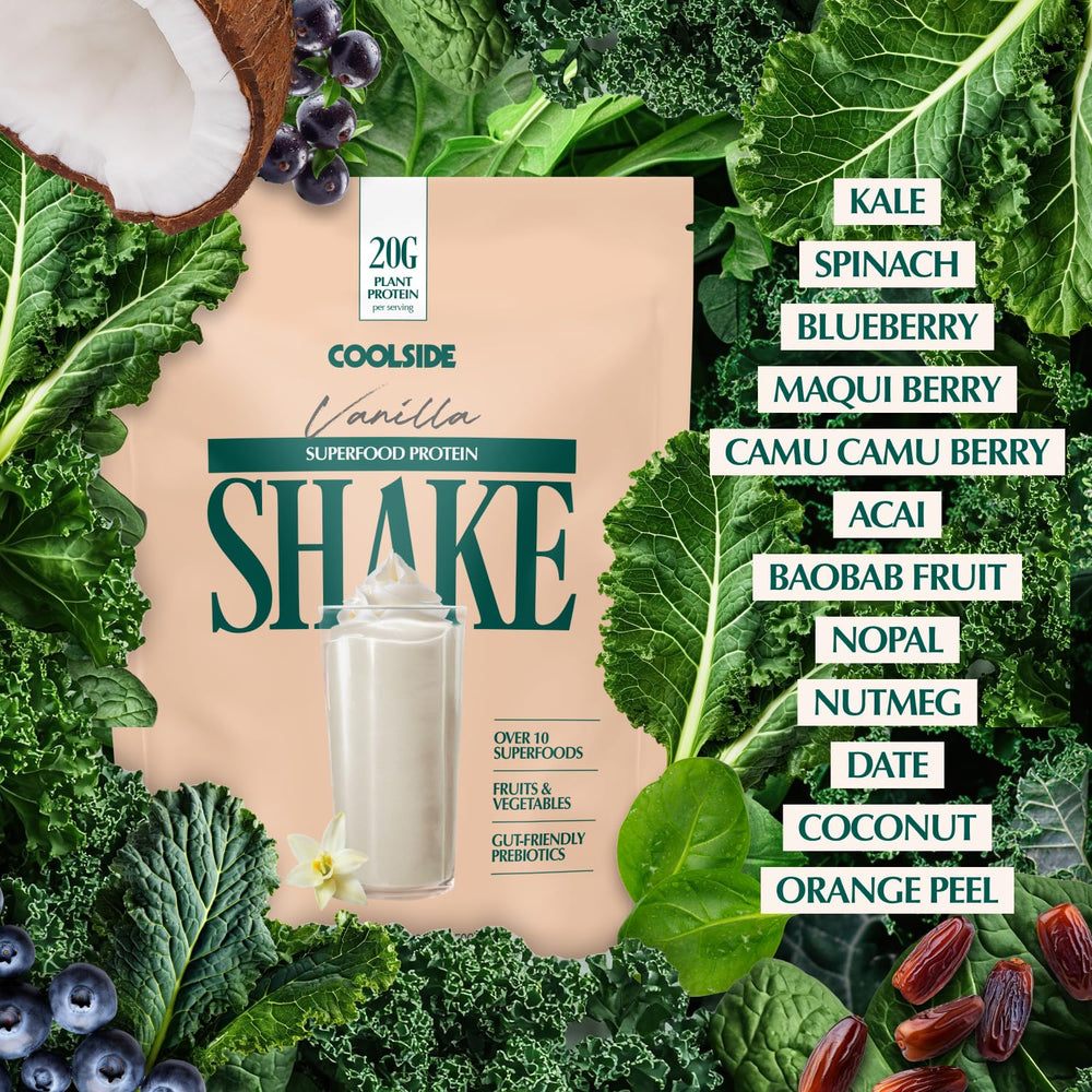 Coolside Vanilla shaker ready for a creamy smoothie