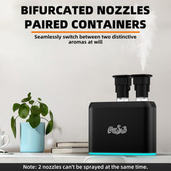 CoolSub nano-atomizing nozzle close-up for fine mist and even aroma distribution.