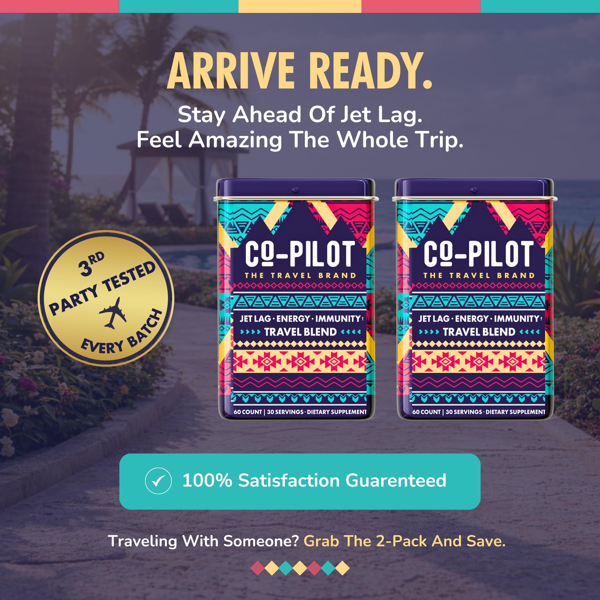 Co-Pilot The Travel Brand compact travel supplements tin keeps essentials organized on trips.