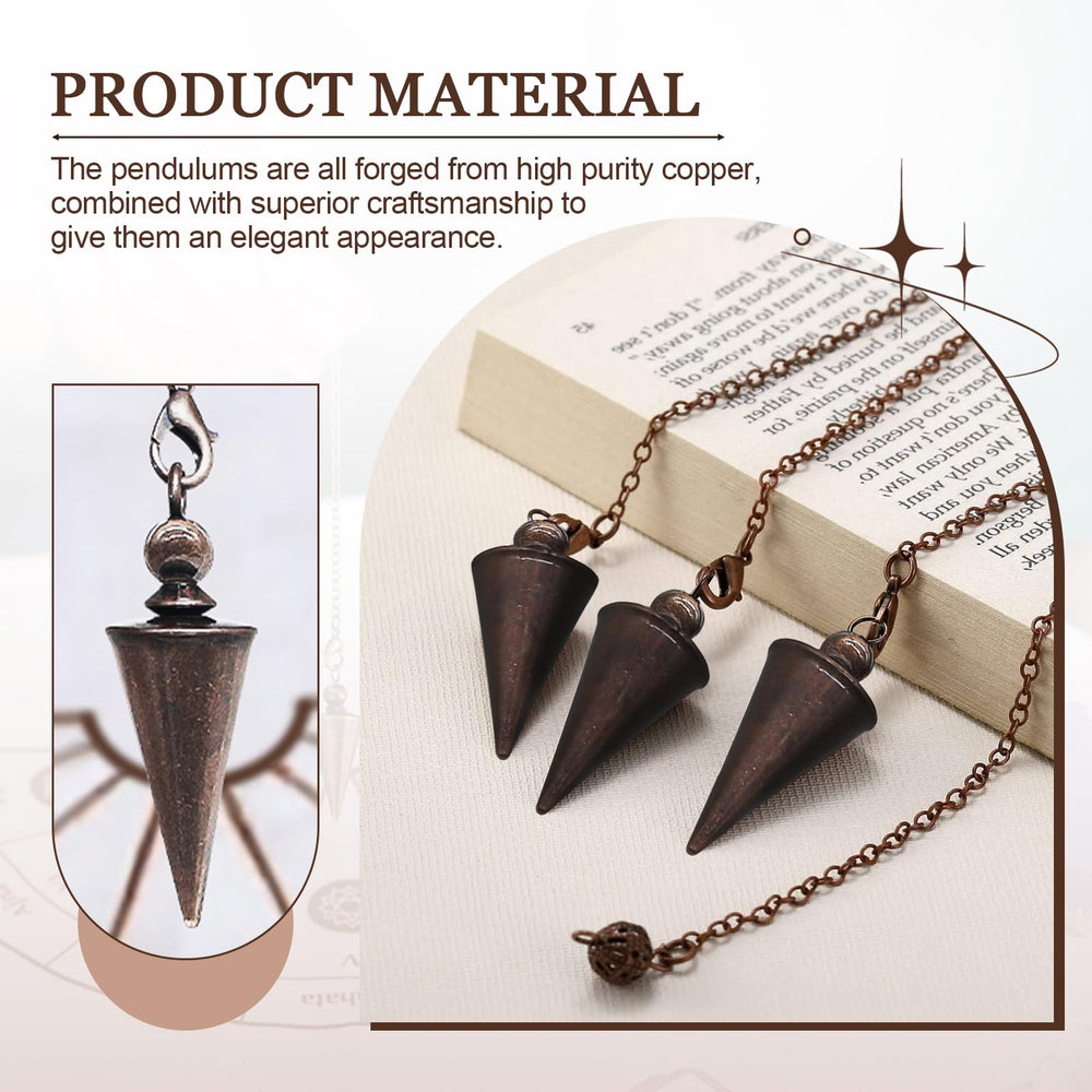 Copper pendulum used as a Reiki tool to explore energy pathways.