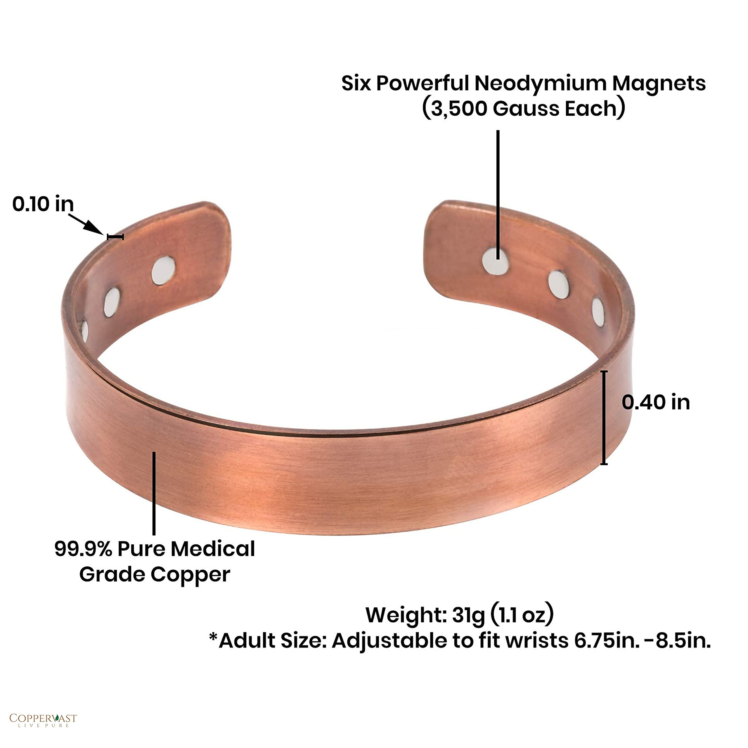 Daily-wear Coppervast bracelet for timeless, comfortable use.