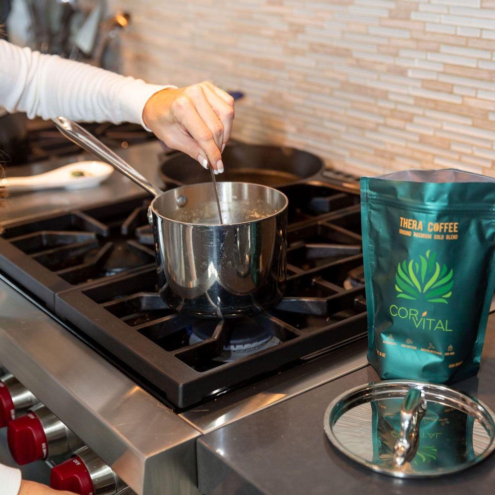 Cor-Vital enema coffee promotes energy and daily detox routines.