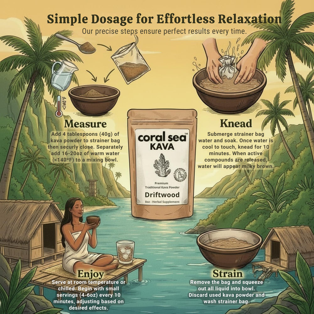 Coral Sea Kava driftwood kava on display, premium noble roots for strong, relaxing notes.