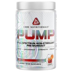 Core Nutritionals Pump glass mixed reveals smooth texture and appealing aroma for pre-workout routines