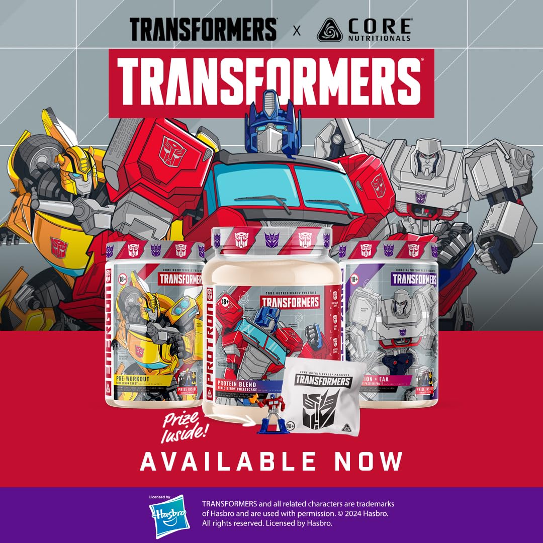 Licensed Transformers branding on packaging emphasizes quality and collaboration.
