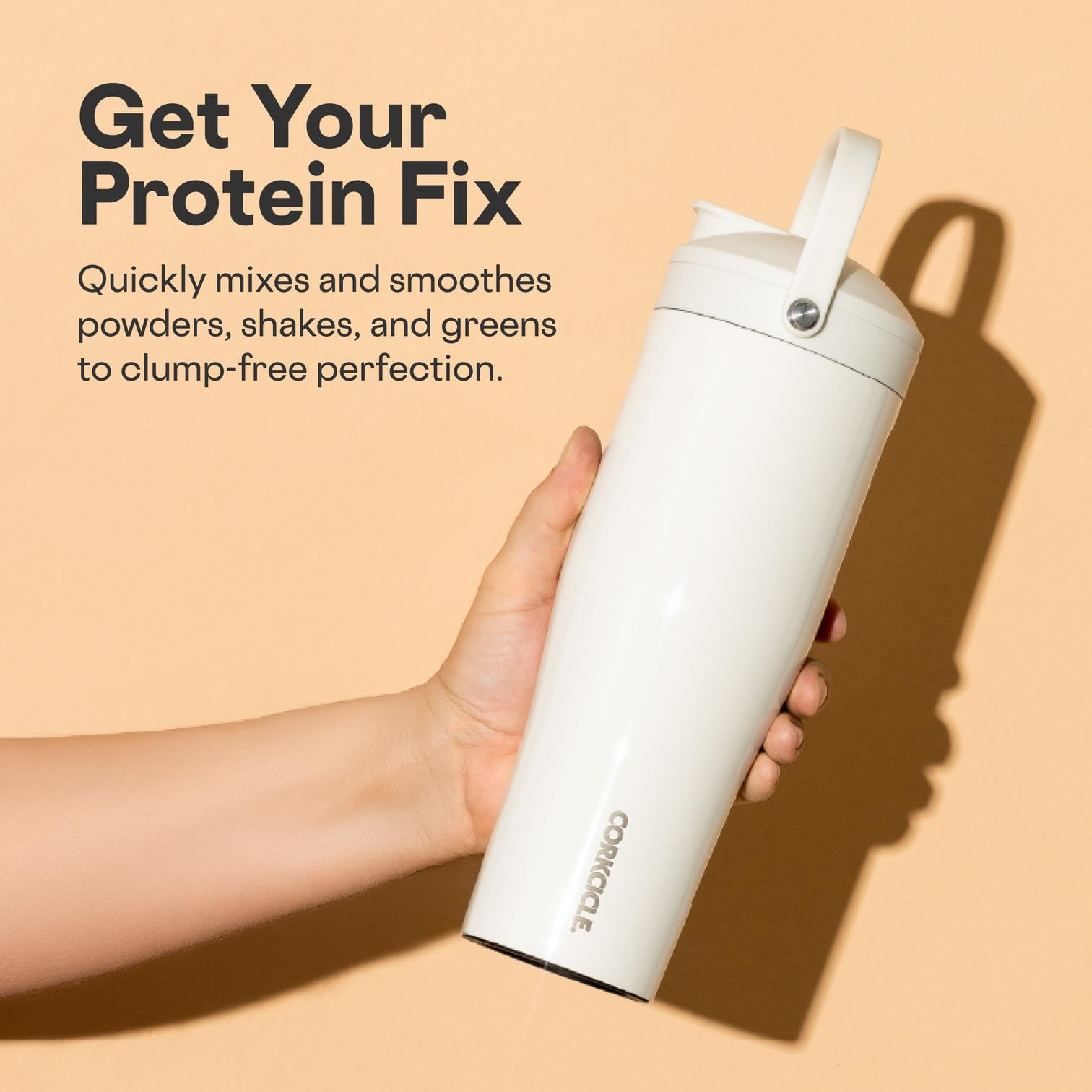 Corkcicle Protein Shaker cupholder‑friendly design fits most car holders