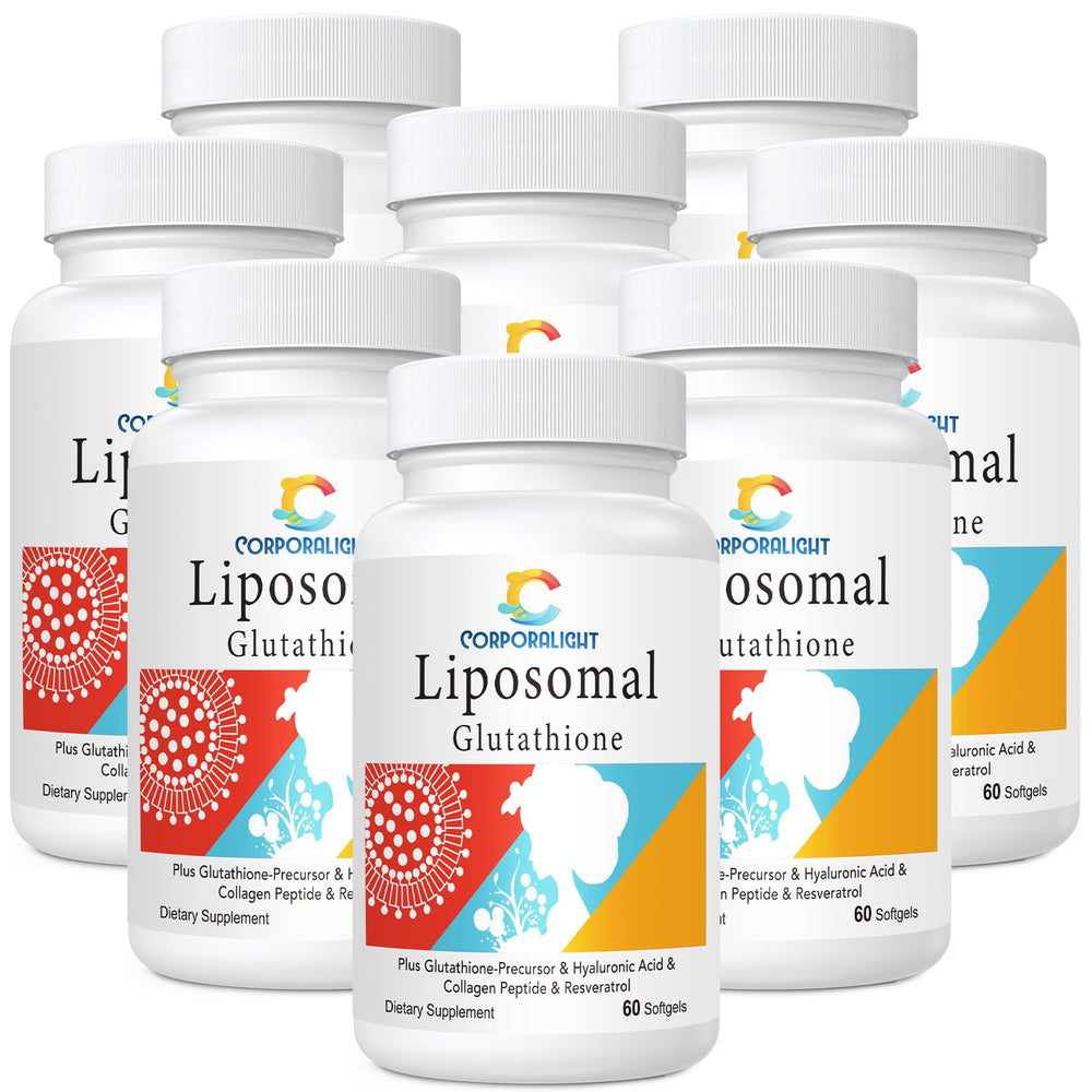 CORPORALIGHT Liposomal Glutathione bottle front for daily antioxidant support.