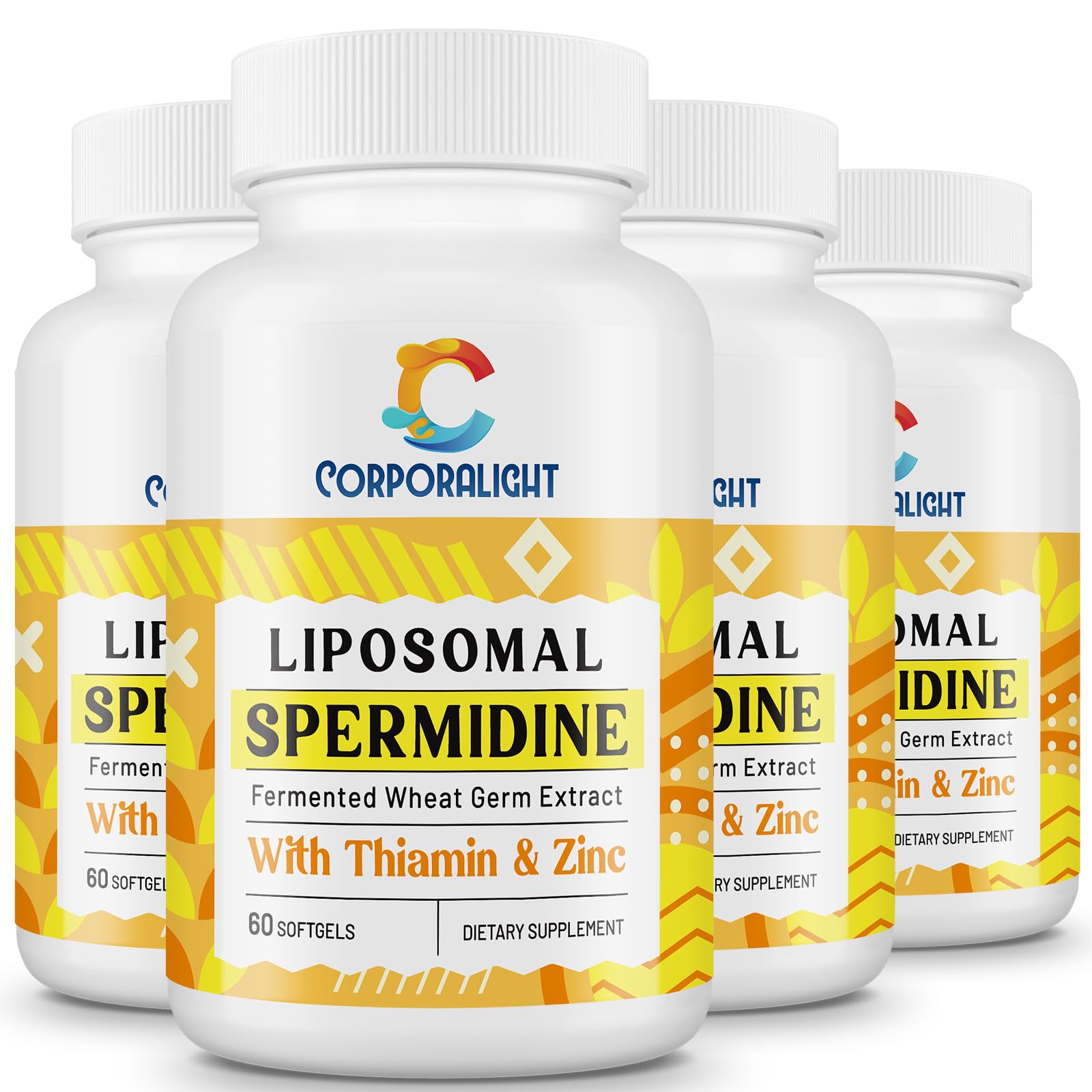 CORPORALIGHT 30mg spermidine softgel bottle for daily cellular support.