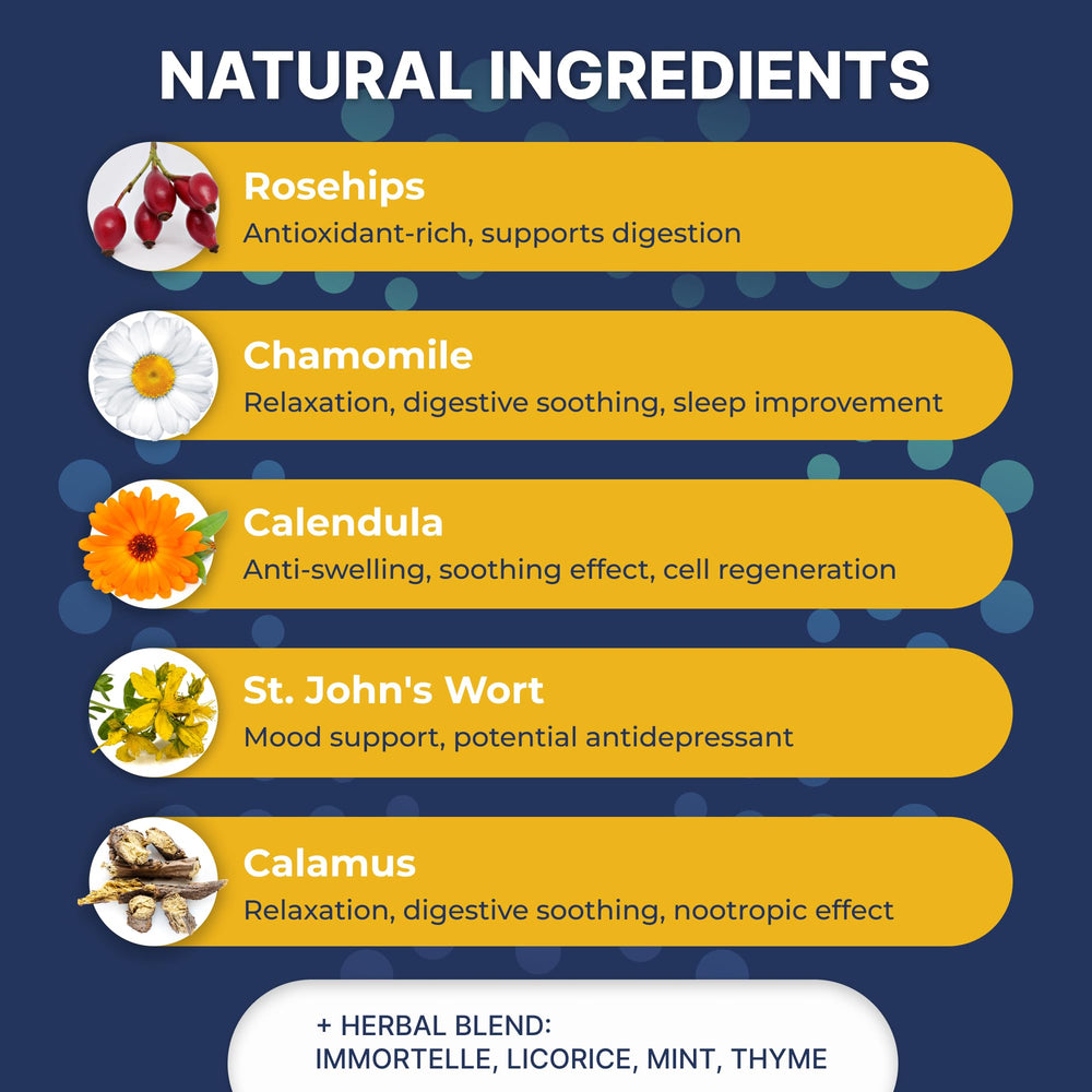 Corsa365 St. John's Wort herb suggests calming balance in the blend.