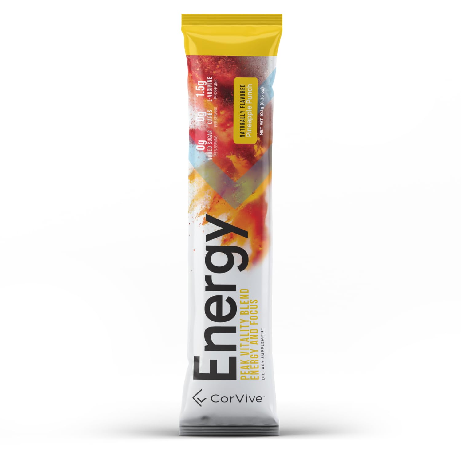 Glass of CorVive energy drink ready to sip during study or exercise