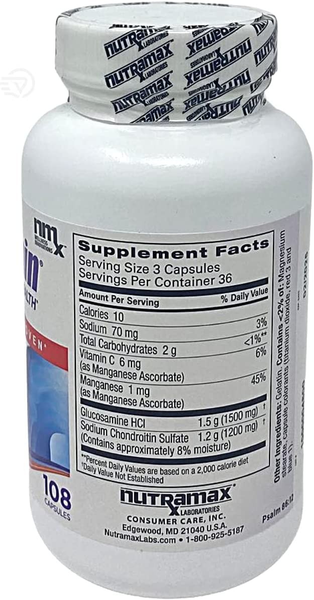 Cosamin DS capsules close-up highlighting glucosamine chondroitin formula.