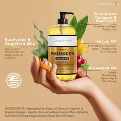 Cosmetasa oil applied to leg demonstrates lightweight, quick-absorbing hydration