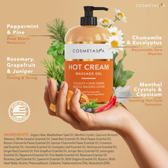 Cosmetasa cellulite oil dispensing for easy application
