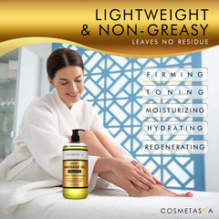 Cosmetasa grapeseed oil texture shows lightweight, non-greasy feel.