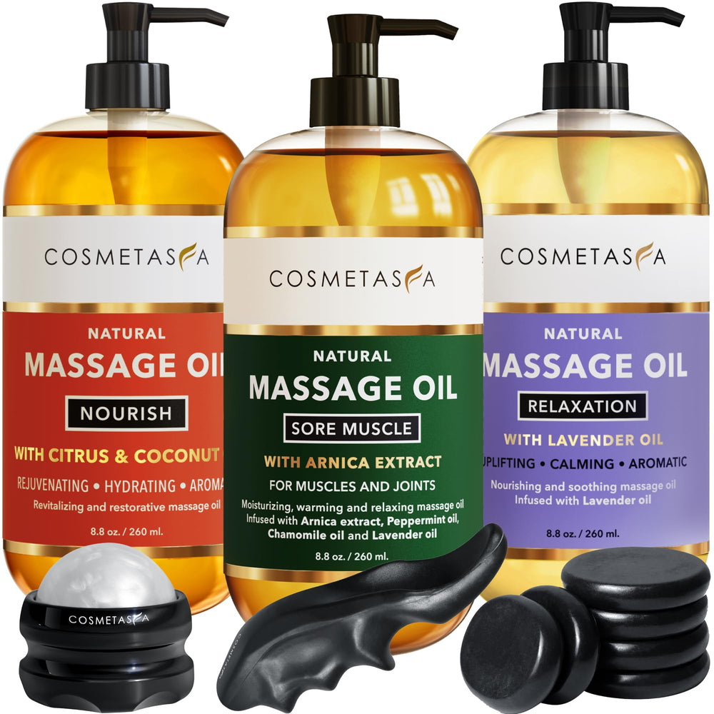 Cosmetasa lavender oil bottle for relaxation and mood uplift.