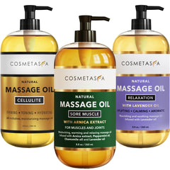 Cosmetasa lavender relaxation oil bottle for calming body massage.